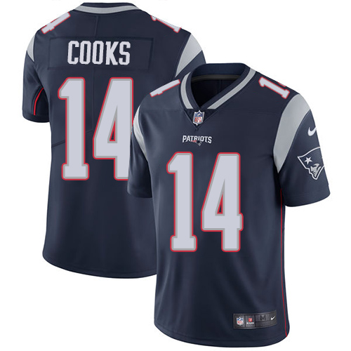 Nike Patriots #14 Brandin Cooks Navy Blue Team Color Youth Stitched NFL Vapor Untouchable Limited Jersey - Click Image to Close